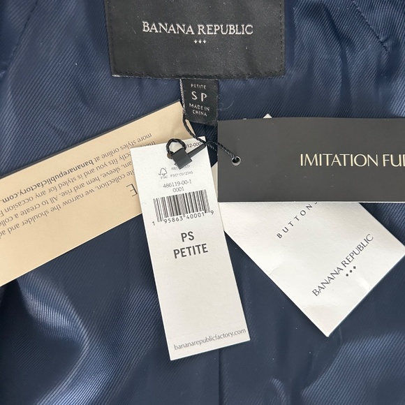 NWT Banana Republic Factory navy blue coat - Picture 3 of 7